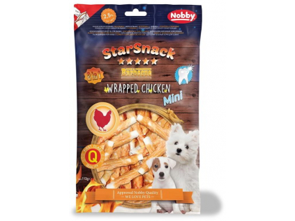 Nobby StarSnack Mini buvolí tyčinky s kuřetem 113g z kategorie Chovatelské potřeby a krmiva pro psy > Pamlsky pro psy > Žvýkací pamlsky pro psy