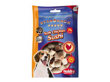 Nobby StarSnack Soft Chicken Sushi kuře s rybou 70g z kategorie Chovatelské potřeby a krmiva pro psy
