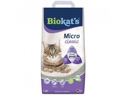 Biokats Micro Classic kočkolit 6 L z kategorie Chovatelské potřeby a krmiva pro kočky > Toalety, steliva pro kočky > Steliva kočkolity pro kočky