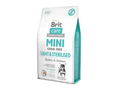 Brit Care Mini Grain Free Light & Sterilised 2kg z kategorie Chovatelské potřeby a krmiva pro psy > Krmiva pro psy > Granule pro psy