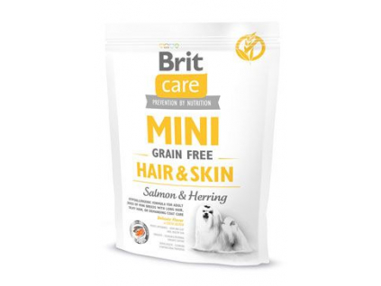 Brit Care Mini Grain Free Hair & Skin 400g z kategorie Chovatelské potřeby a krmiva pro psy > Krmiva pro psy > Granule pro psy