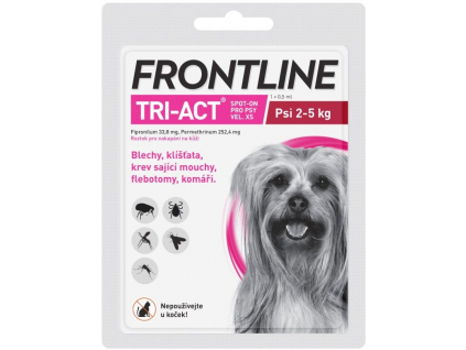 Frontline Tri-Act pro psy Spot-on XS (2-5 kg) z kategorie Chovatelské potřeby a krmiva pro psy > Antiparazitika pro psy > Pipety (Spot On) pro psy
