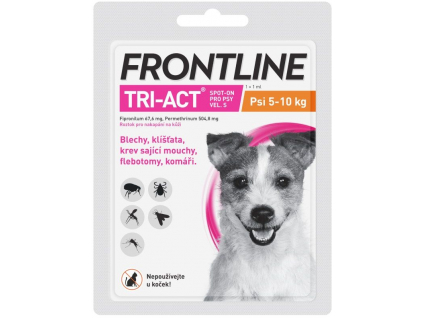 Frontline Tri-Act pro psy Spot-on S (5-10 kg) z kategorie Chovatelské potřeby a krmiva pro psy > Antiparazitika pro psy > Pipety (Spot On) pro psy