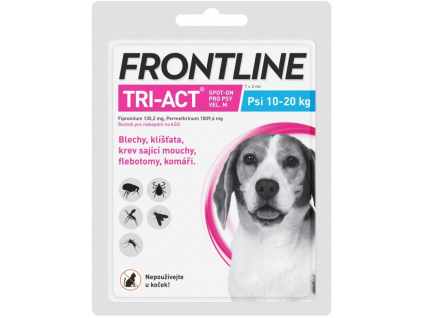 Frontline Tri-Act pro psy Spot-on M (10-20 kg) z kategorie Chovatelské potřeby a krmiva pro psy > Antiparazitika pro psy > Pipety (Spot On) pro psy