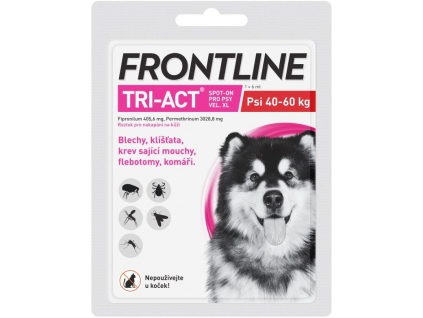 Frontline Tri-Act pro psy Spot-on XL (40-60 kg) z kategorie Chovatelské potřeby a krmiva pro psy > Antiparazitika pro psy > Pipety (Spot On) pro psy