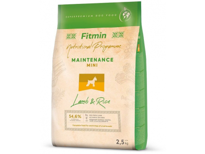 Fitmin Mini Lamb & Rice 2,5 kg z kategorie Chovatelské potřeby a krmiva pro psy > Krmiva pro psy > Granule pro psy