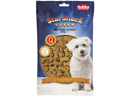Nobby StarSnack Mini Bones kuřecí kostičky 200g z kategorie Chovatelské potřeby a krmiva pro psy > Pamlsky pro psy > Poloměkké pamlsky pro psy