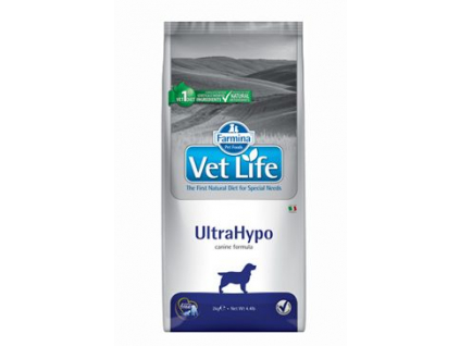 Vet Life Natural DOG Ultrahypo 2kg z kategorie Chovatelské potřeby a krmiva pro psy > Krmiva pro psy > Veterinární diety pro psy