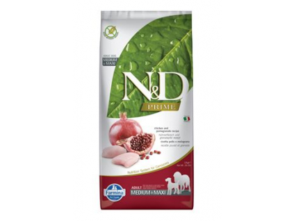 N&D PRIME DOG Adult M/L Chicken & Pomegranate 12kg z kategorie Chovatelské potřeby a krmiva pro psy > Krmiva pro psy > Granule pro psy