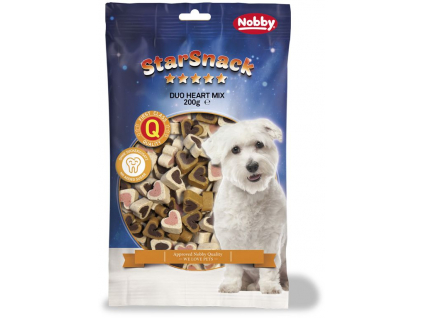Nobby StarSnack Duo Heart Mix pamlsky pro psa 200g z kategorie Chovatelské potřeby a krmiva pro psy > Pamlsky pro psy > Poloměkké pamlsky pro psy