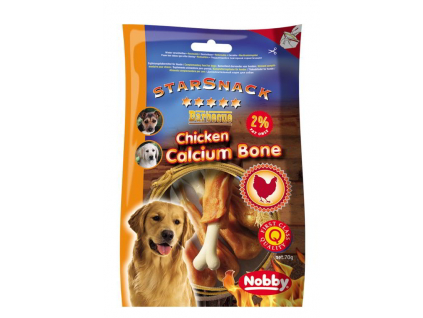 Nobby StarSnack Chicken Calcium Bone kalciová kost s kuřetem 70g z kategorie Chovatelské potřeby a krmiva pro psy > Pamlsky pro psy > Bílé kosti pro psy