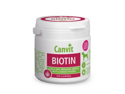 Canvit Biotin pro psy do 25kg 100g z kategorie Chovatelské potřeby a krmiva pro psy > Vitamíny a léčiva pro psy > Kůže a srst psů