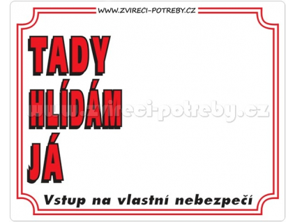 Výstražná plastová tabulka na plot z kategorie Chovatelské potřeby a krmiva pro psy > Tabulky, samolepky > Psí tabulky na plot