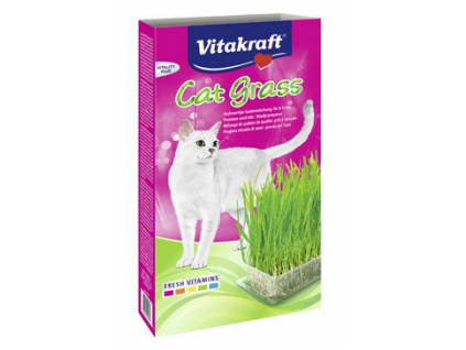 Vitakraft Cat Gras Refill kočičí tráva semínka 120g z kategorie Chovatelské potřeby a krmiva pro kočky > Vitamíny a léčiva pro kočky > Trichobezoáry u koček