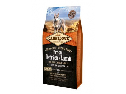 Carnilove Dog Fresh Ostrich & Lamb for small breed 6kg z kategorie Chovatelské potřeby a krmiva pro psy > Krmiva pro psy > Granule pro psy