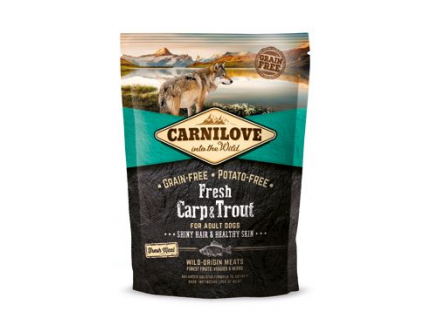 Carnilove Dog Fresh Carp & Trout for Adult 1,5kg z kategorie Chovatelské potřeby a krmiva pro psy > Krmiva pro psy > Granule pro psy