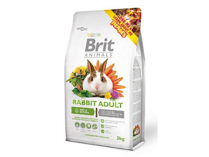 Brit Animals Rabbit Adult Complete 3kg z kategorie Chovatelské potřeby a krmiva pro hlodavce a malá zvířata > Krmiva pro hlodavce a malá zvířata