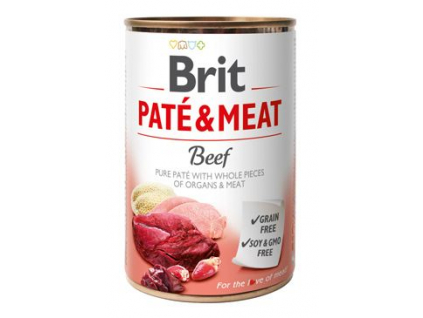 Brit Dog Paté & Meat Beef konzerva 400g z kategorie Chovatelské potřeby a krmiva pro psy > Krmiva pro psy > Konzervy pro psy