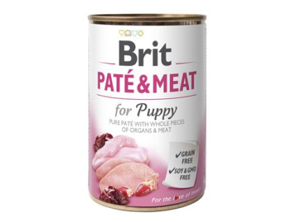 Brit Dog Paté & Meat Puppy konzerva 400g z kategorie Chovatelské potřeby a krmiva pro psy > Krmiva pro psy > Konzervy pro psy