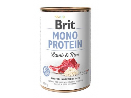 Brit Dog Mono Protein Lamb Rice konzerva jehněčí s rýží 400g z kategorie Chovatelské potřeby a krmiva pro psy > Krmiva pro psy > Konzervy pro psy