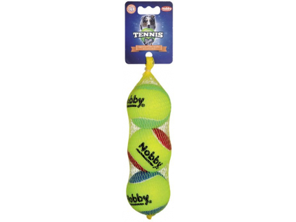 Nobby tenisový míček barevný 6,5 cm 3ks