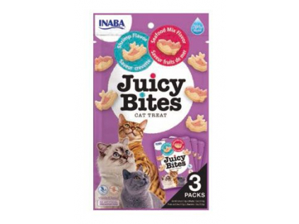 Churu Cat Juicy Bites Shrimp&Seafood Flavor3x11,3g z kategorie Chovatelské potřeby a krmiva pro kočky > Krmivo a pamlsky pro kočky > Pamlsky pro kočky