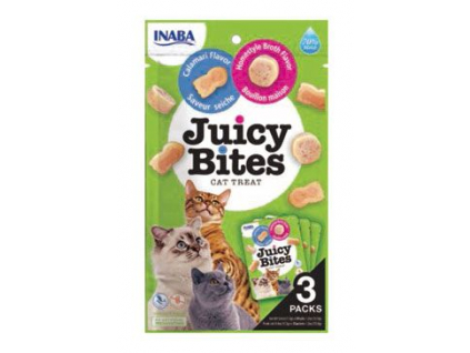 Churu Cat Juicy Bites Broth&Calamari Flavor3x11,3g z kategorie Chovatelské potřeby a krmiva pro kočky > Krmivo a pamlsky pro kočky > Pamlsky pro kočky