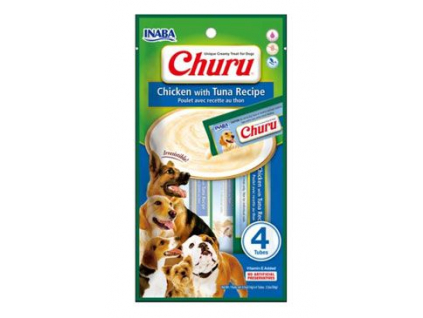 Churu Dog Chicken with Tuna pyré pro psy 4x14 g z kategorie Chovatelské potřeby a krmiva pro psy > Pamlsky pro psy > Pasty, pyré pro psy