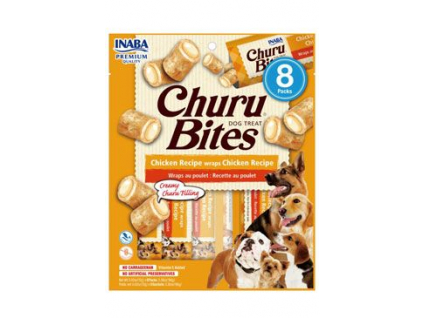 Churu Dog Bites Chicken wraps Chicken pochoutka pro psy 8x12 g z kategorie Chovatelské potřeby a krmiva pro psy > Pamlsky pro psy > Pasty, pyré pro psy