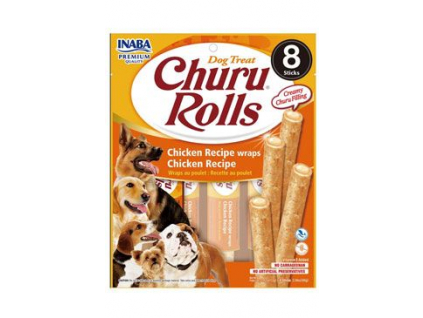 Churu Dog Rolls Chicken wraps Chicken pochoutka pro psy 8x12 g z kategorie Chovatelské potřeby a krmiva pro psy > Pamlsky pro psy > Pasty, pyré pro psy