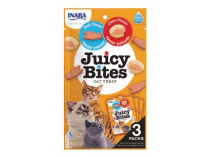 Churu Cat Juicy Bites Fish&Clam Flavor 3x11,3g z kategorie Chovatelské potřeby a krmiva pro kočky > Krmivo a pamlsky pro kočky > Pamlsky pro kočky