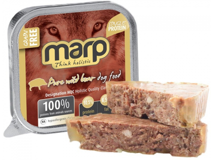 Marp Holistic Dog vanička Pure Wild Boar 100g z kategorie Chovatelské potřeby a krmiva pro psy > Krmiva pro psy > Vaničky, paštiky pro psy