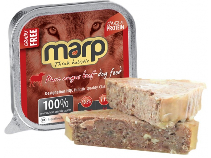 Marp Holistic Dog vanička Pure Angus Beef 100g z kategorie Chovatelské potřeby a krmiva pro psy > Krmiva pro psy > Vaničky, paštiky pro psy