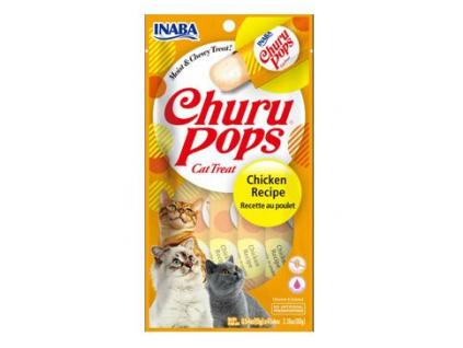 Churu Cat Pops pamlsky pro kočku kuře 4x15g z kategorie Chovatelské potřeby a krmiva pro kočky > Krmivo a pamlsky pro kočky > Pamlsky pro kočky