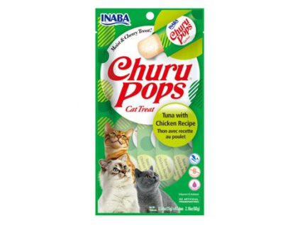 Churu Cat Pops pamlsky pro kočku tuňák a kuře 4x15g z kategorie Chovatelské potřeby a krmiva pro kočky > Krmivo a pamlsky pro kočky > Pamlsky pro kočky