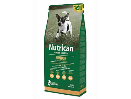 NutriCan Junior 15kg z kategorie Chovatelské potřeby a krmiva pro psy > Krmiva pro psy > Granule pro psy