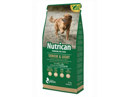 NutriCan Senior Light 3kg z kategorie Chovatelské potřeby a krmiva pro psy > Krmiva pro psy > Granule pro psy