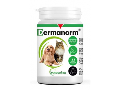 Vétoquinol Dermanorm kapsle 90 cps z kategorie Chovatelské potřeby a krmiva pro psy > Vitamíny a léčiva pro psy > Kůže a srst psů