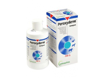 Vétoquinol Peroxyderm shampoo 200ml z kategorie Chovatelské potřeby a krmiva pro kočky > Vitamíny a léčiva pro kočky > Péče o srst, kůži a tlapky koček