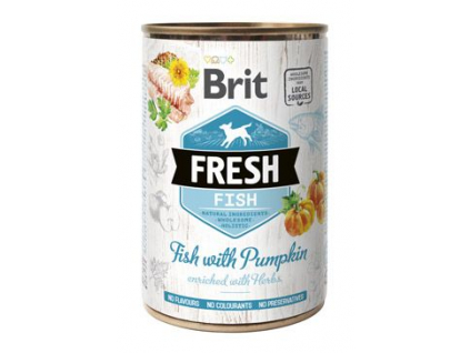 Brit Dog Fresh konzerva Fish with Pumpkin 400g z kategorie Chovatelské potřeby a krmiva pro psy > Krmiva pro psy > Konzervy pro psy