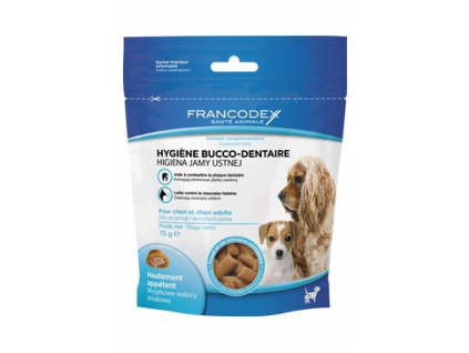 Francodex Pochoutka Breath Dental pes 70g z kategorie Chovatelské potřeby a krmiva pro psy > Pamlsky pro psy > Dentální pamlsky pro psy