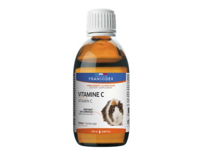 Francodex Vitamín C kapky morče 250ml z kategorie Chovatelské potřeby a krmiva pro hlodavce a malá zvířata > Vitamíny, minerální bloky
