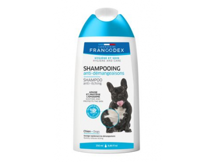 Francodex šampon proti svědění pro psa 250ml z kategorie Chovatelské potřeby a krmiva pro psy > Hygiena a kosmetika psa > Šampóny a spreje pro psy