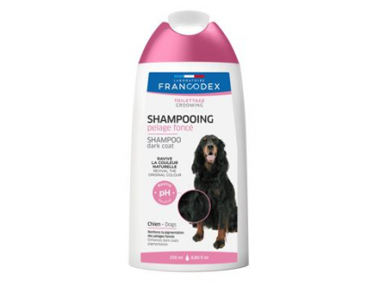Francodex šampon na černou srst psa 250ml z kategorie Chovatelské potřeby a krmiva pro psy > Hygiena a kosmetika psa > Šampóny a spreje pro psy