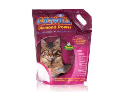 Catwill Diamond Power silicagelová podestýlka kočka 7,6l z kategorie Chovatelské potřeby a krmiva pro kočky > Toalety, steliva pro kočky > Steliva kočkolity pro kočky