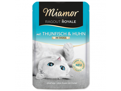 Miamor Ragout Royale kapsička tuňák a kuře ve šťávě 100g z kategorie Chovatelské potřeby a krmiva pro kočky > Krmivo a pamlsky pro kočky > Kapsičky pro kočky