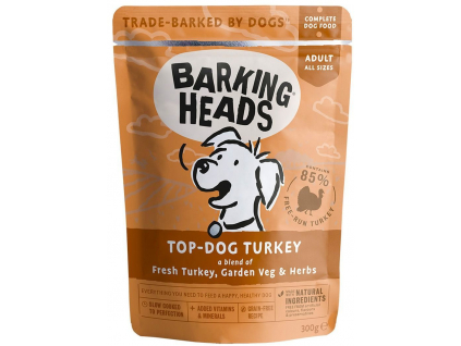 BARKING HEADS kapsička Top Dog Turkey kapsička 300g z kategorie Chovatelské potřeby a krmiva pro psy > Krmiva pro psy > Kapsičky pro psy