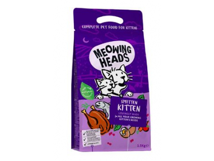 MEOWING HEADS Smitten Kitten 1,5 kg z kategorie Chovatelské potřeby a krmiva pro kočky > Krmivo a pamlsky pro kočky > Granule pro kočky