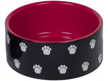 Nobby keramická miska PATA černo-červená 0,55 l z kategorie Chovatelské potřeby a krmiva pro psy > Misky a dávkovače pro psy > keramické misky pro psy