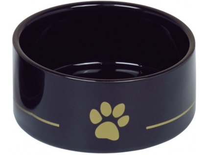 Nobby keramická miska GOLDEN PAW černá 15,0 x 6,0 cm / 0,55 l z kategorie Chovatelské potřeby a krmiva pro psy > Misky a dávkovače pro psy > keramické misky pro psy